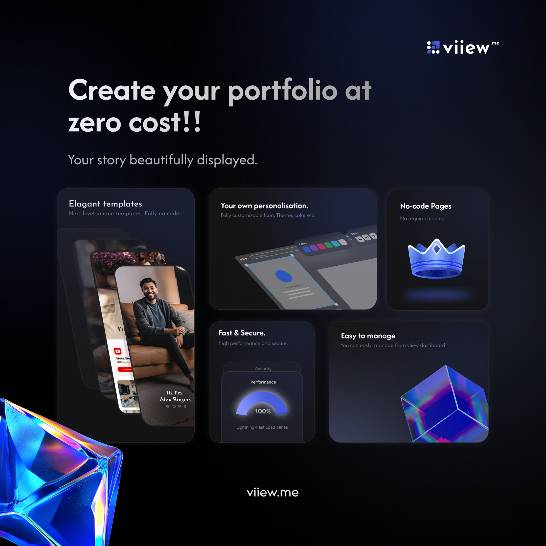 viiew.me - ผู้สร้างพอร์ตโฟลิโอรุ่นต่อไป media 3