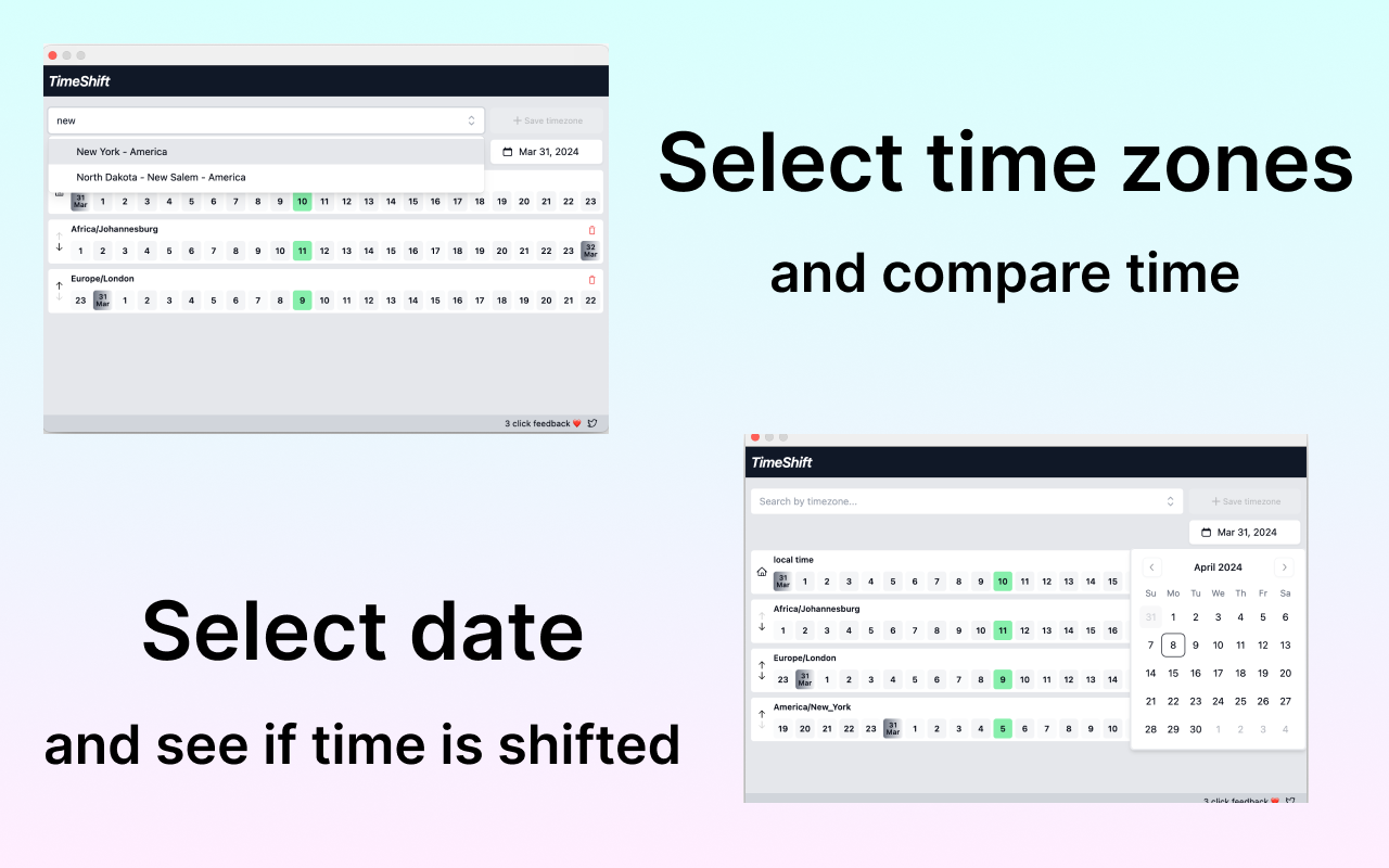 Timeshift - Timezones wurden für Besprechungen einfach gemacht Medien 2