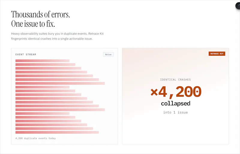 RetraceKit – Error Tracking platform screenshot 3