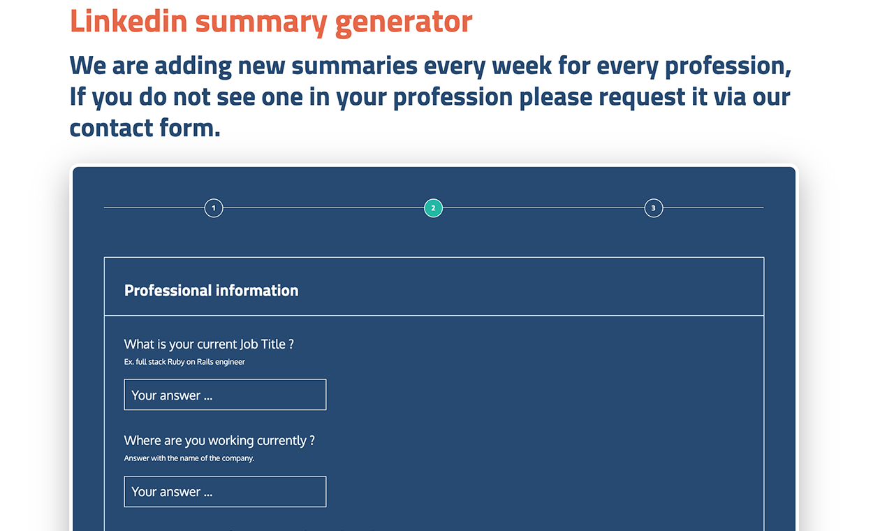 Professional biography generator gallery image