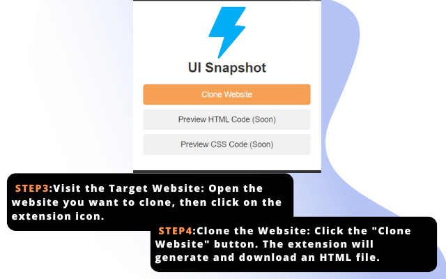 Mídia 5 de UI clonepro - Clone qualquer site em segundos - um clique
