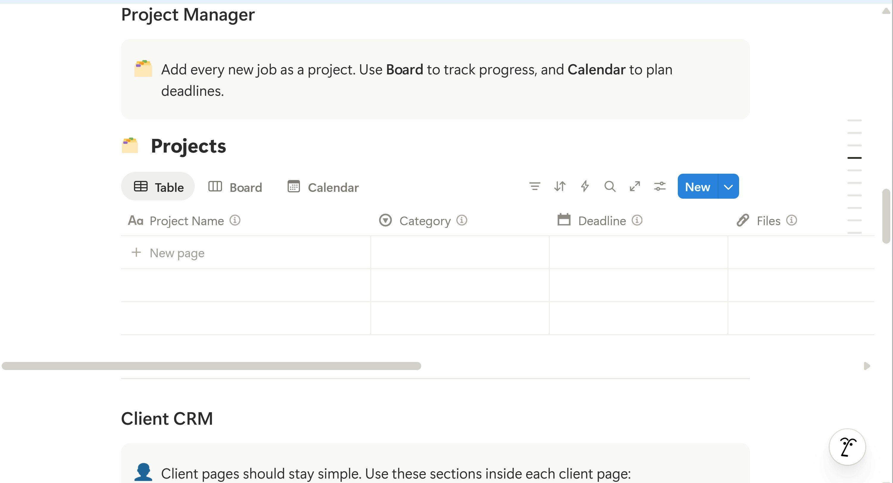 Freelance Workspace Notion Template gallery image