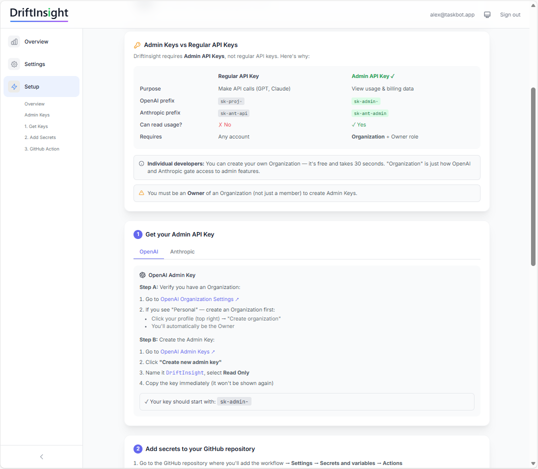 DriftInsight - Screenshot 4 showing product features and functionality