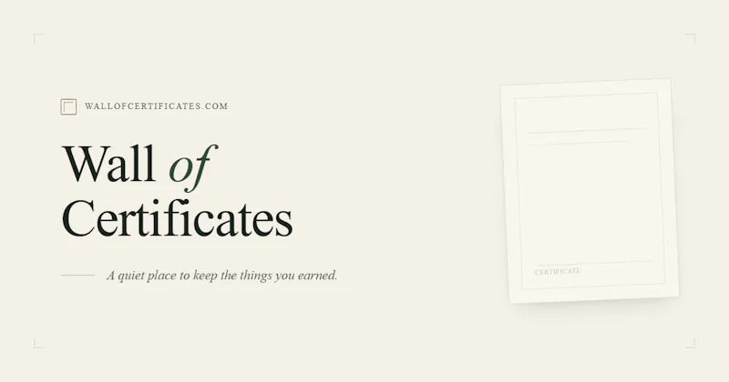 Wall of Certificates screenshot 3