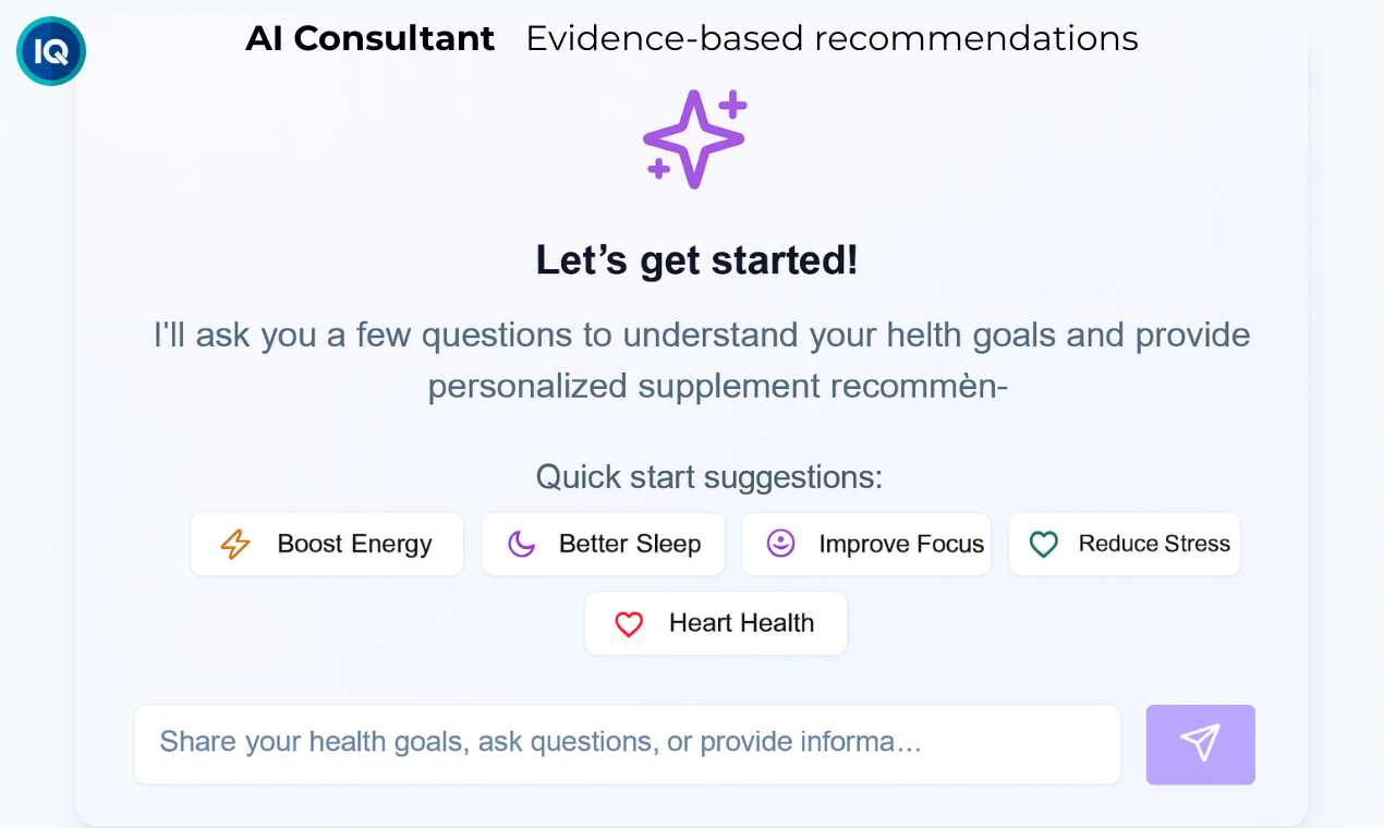 SupplementIQ - Screenshot 2 showing product features and functionality