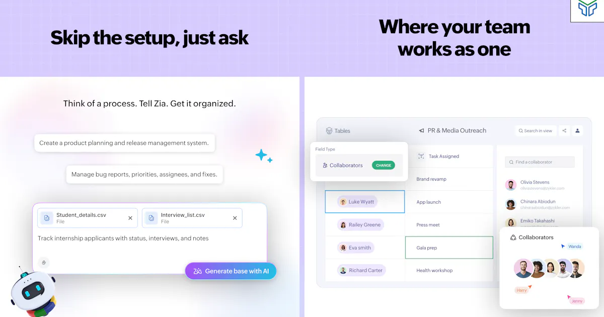 Zoho Tables