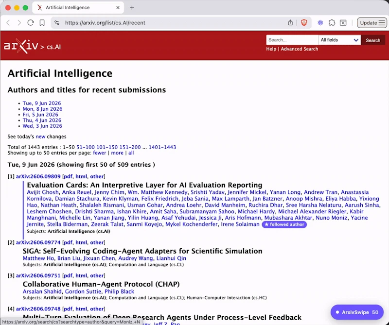 ArxivSwipe screenshot 2