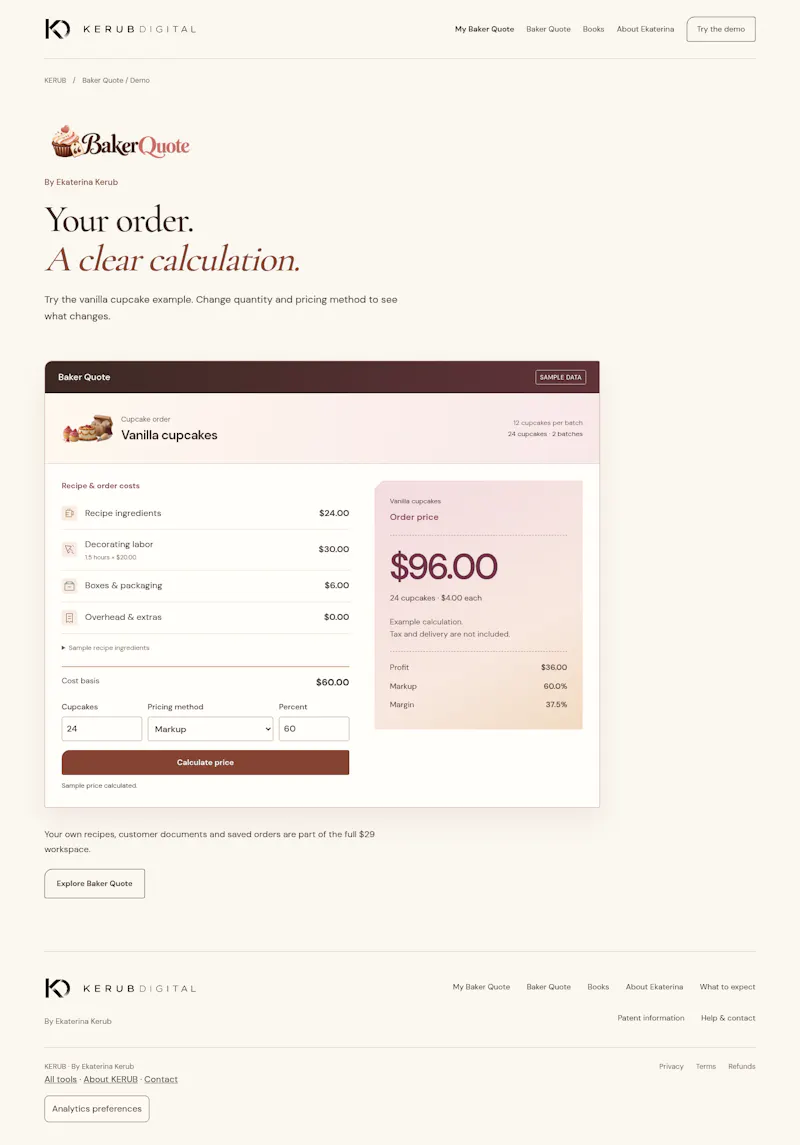 Baker Quote screenshot 2