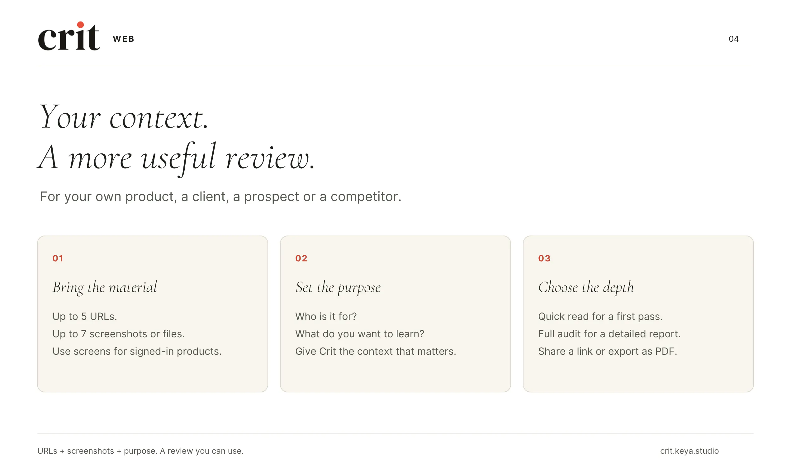 Crit Web gallery image
