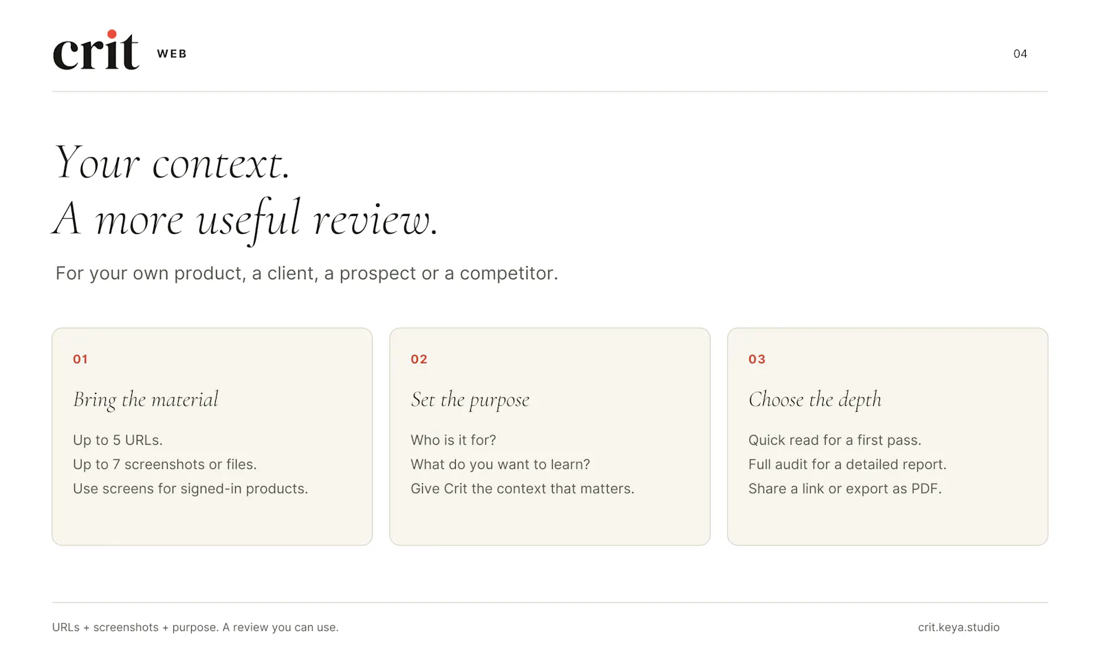 Crit Web screenshot 4