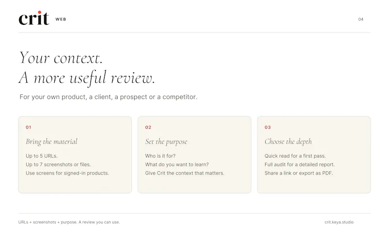 Crit Web screenshot 4