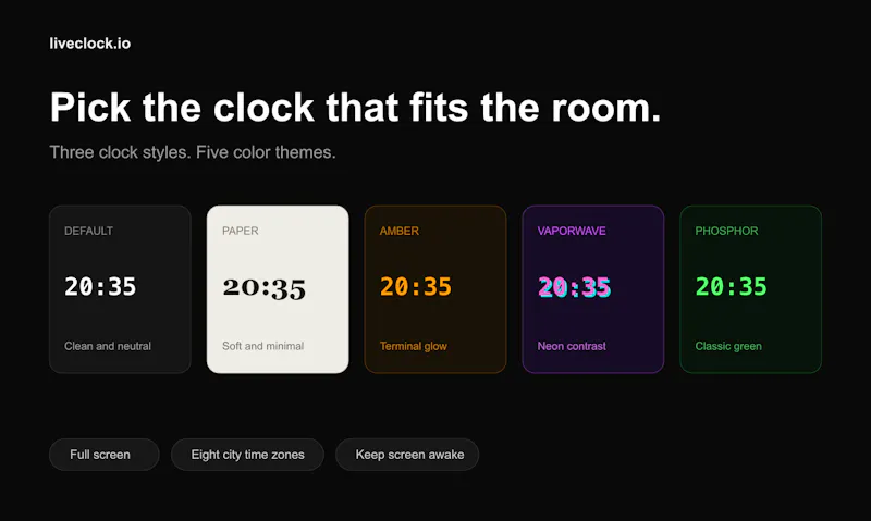 LiveClock Online screenshot 2