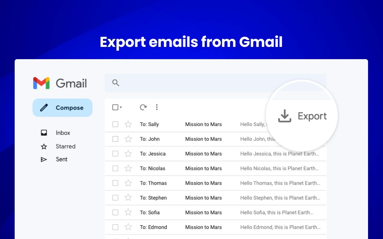 MailMeteor의 Gmail 수출 - 클릭 한 번만 Gmail에서 이메일을 내보내십시오 미디어 2