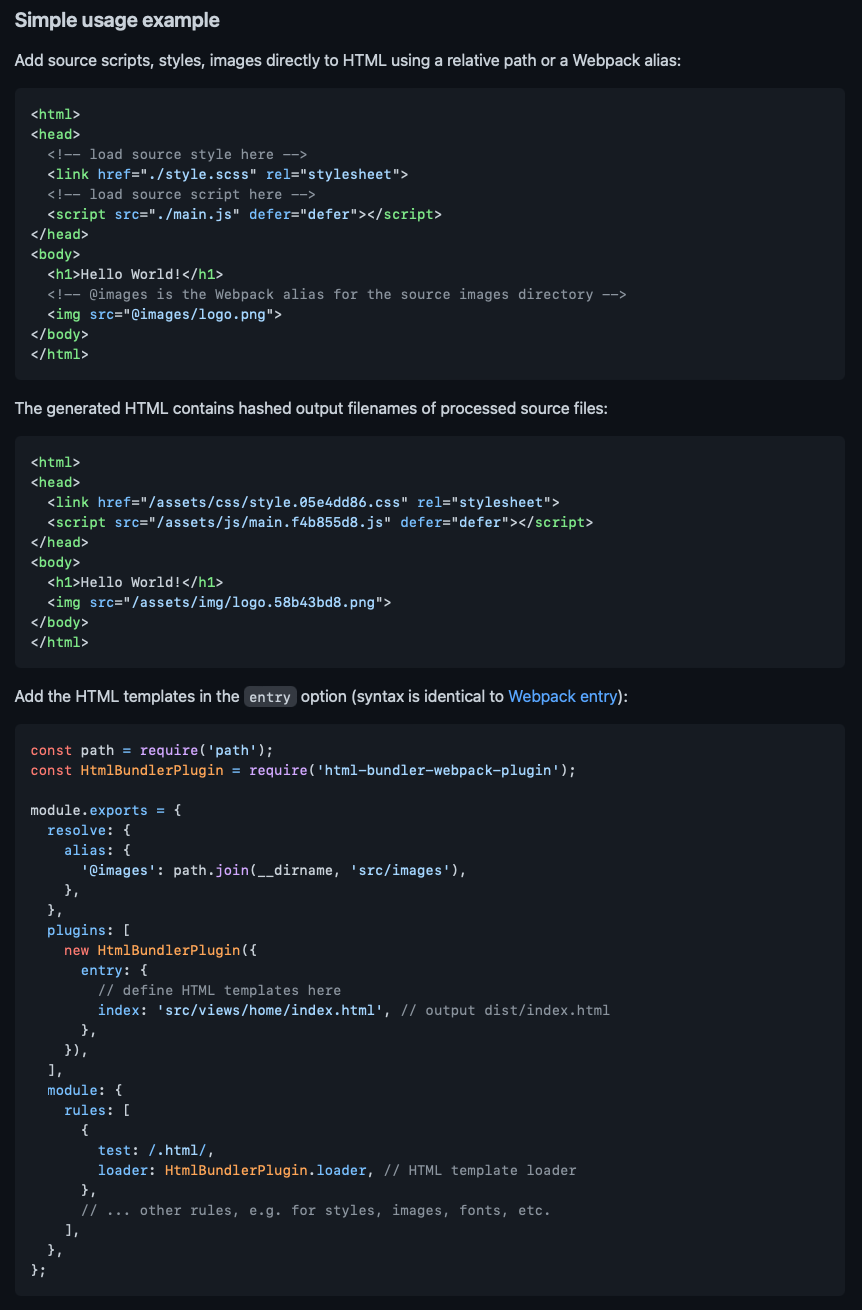 Plugin html bundler para webpack media 1