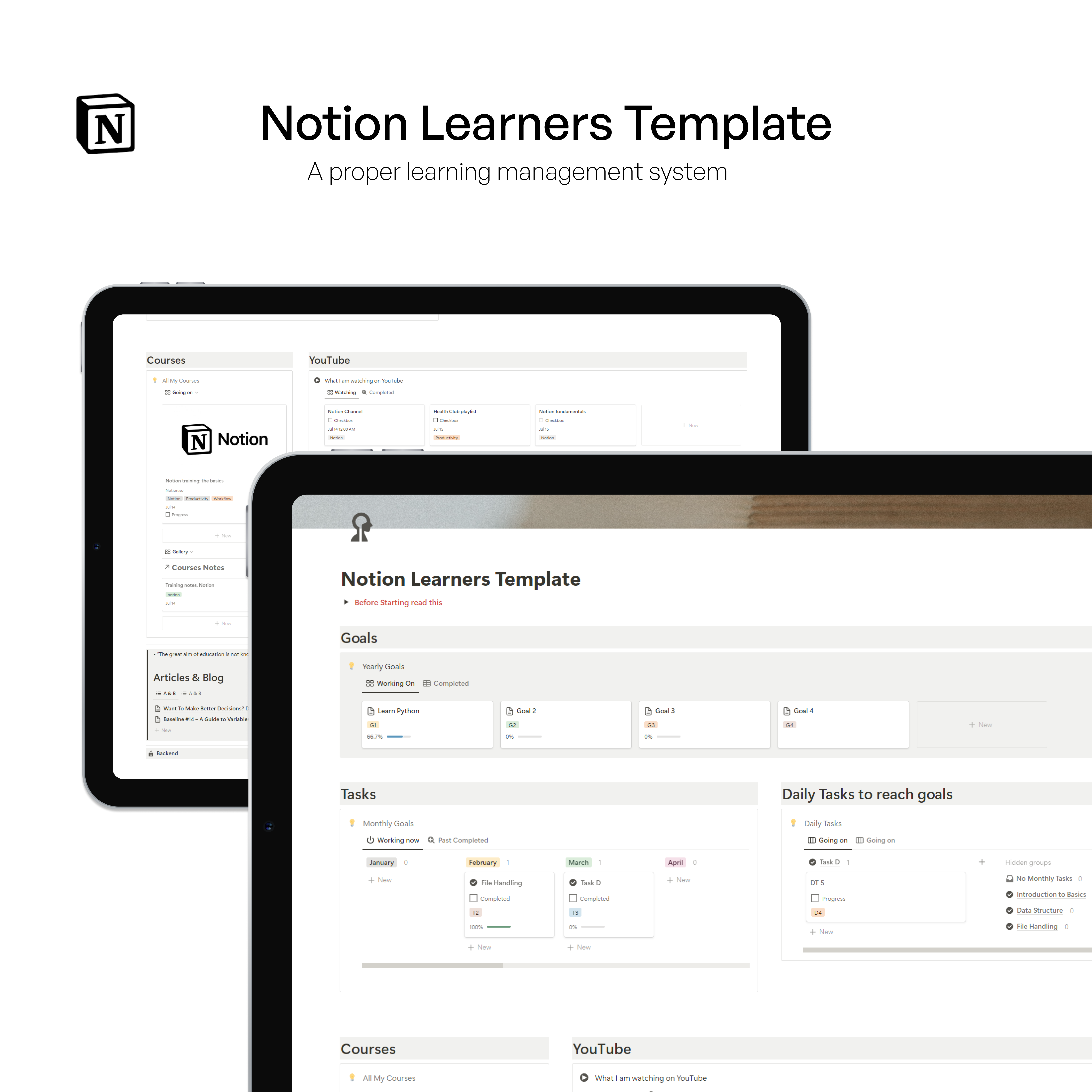 Notion Learner's Template