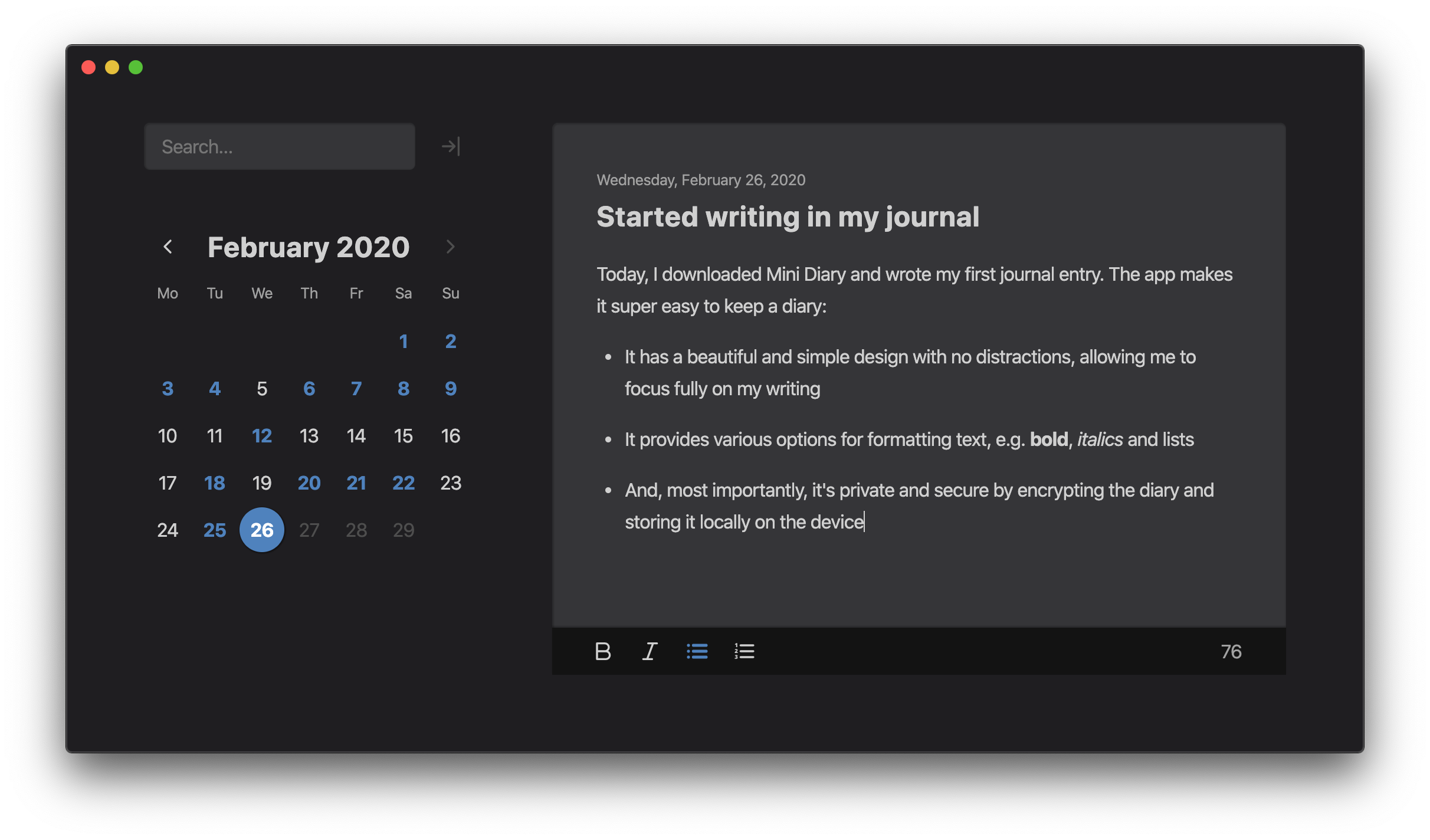 diary writing app for windows