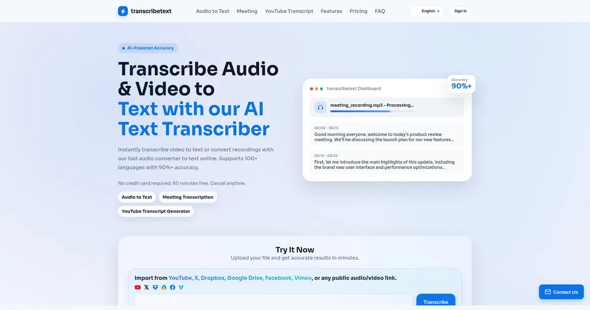 TranscribeText: Free AI Transcription gallery image