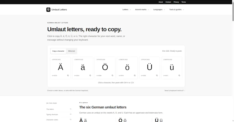 Umlaut Letters screenshot 2