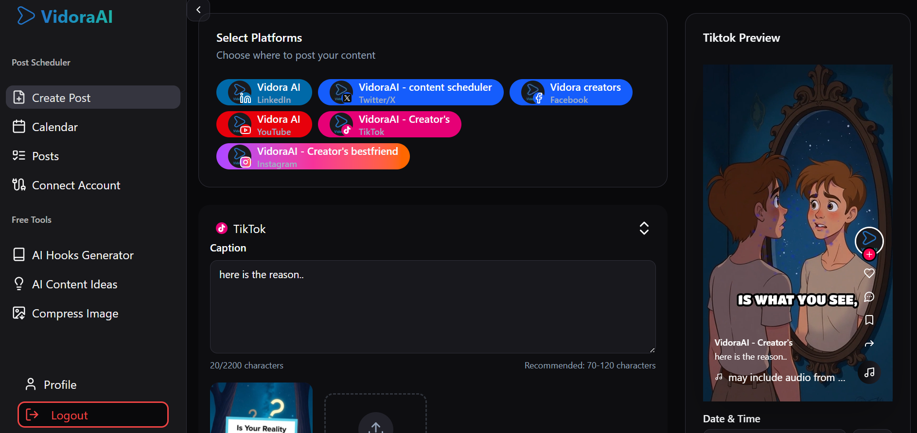 Média Vidorai - Planifiez facilement le contenu sur n'importe quelle plateforme de médias sociaux 4