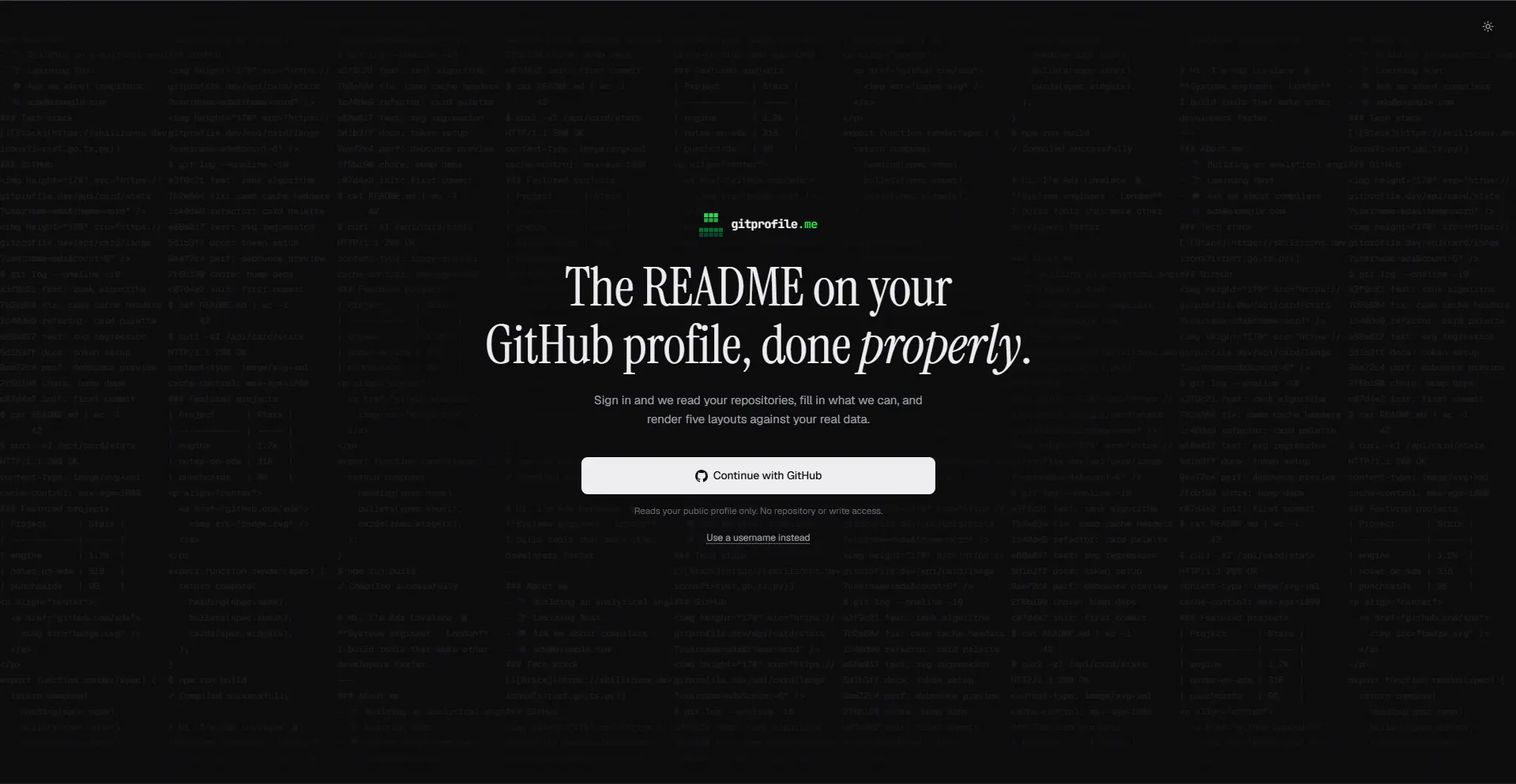 gitprofile.me gallery image