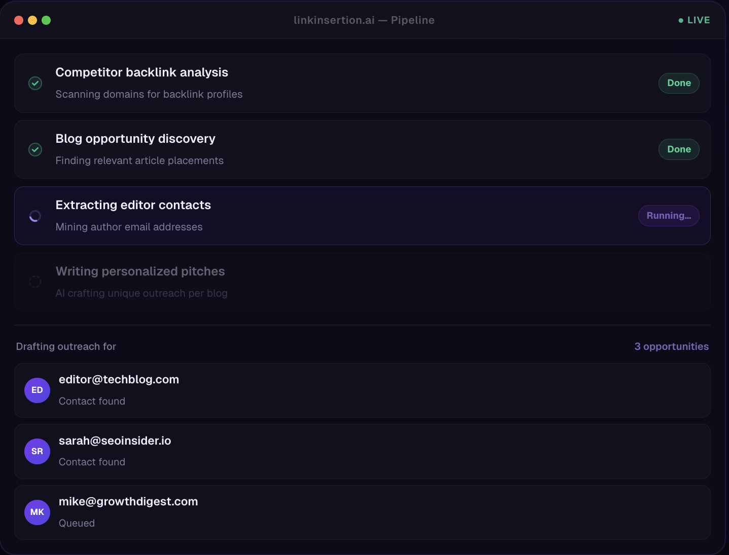 Link Insertion Outreach Assistant gallery image