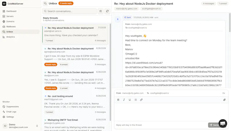 Cold Mail Server screenshot 8