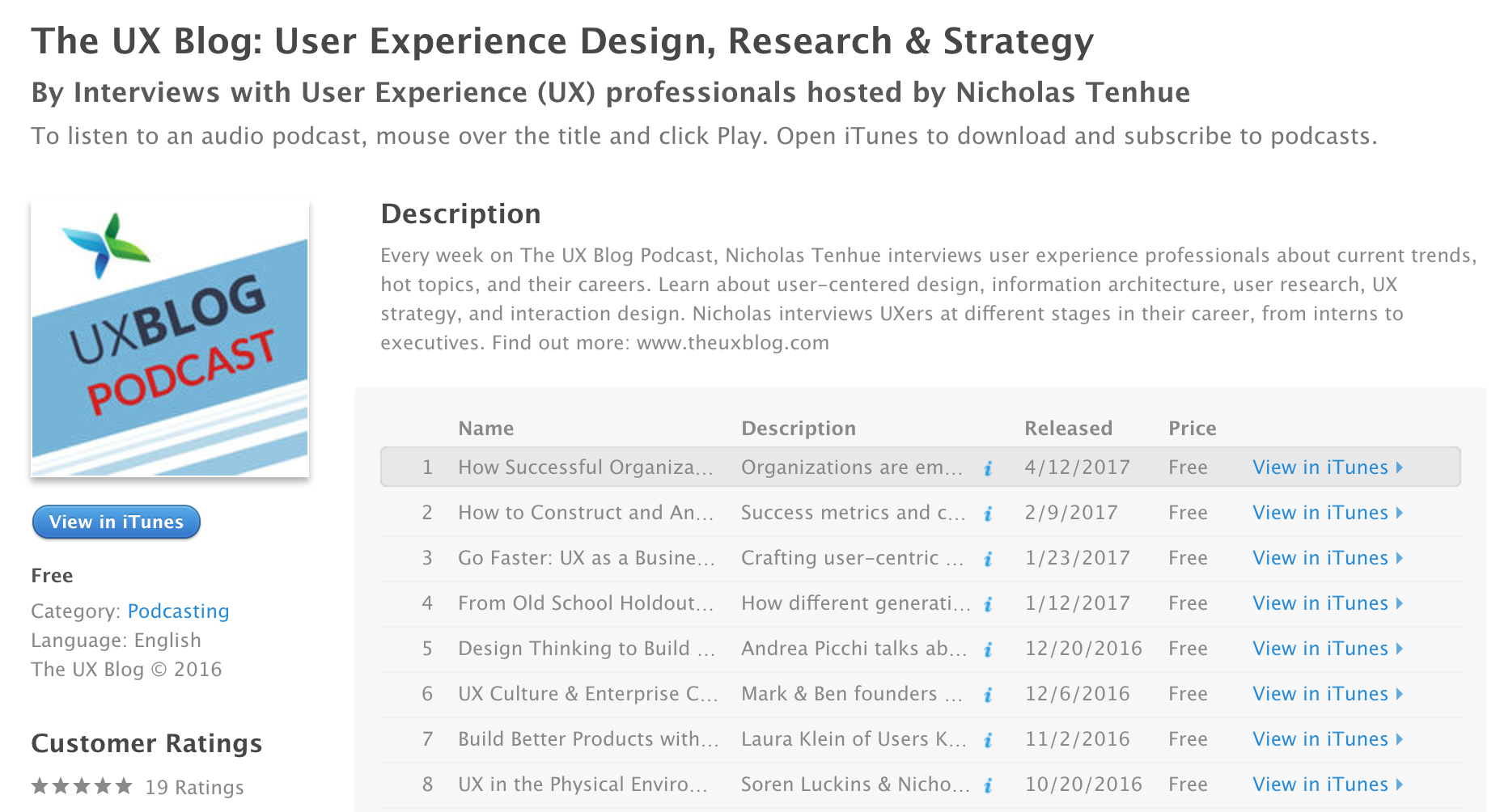 The UX Blog Podcast gallery image