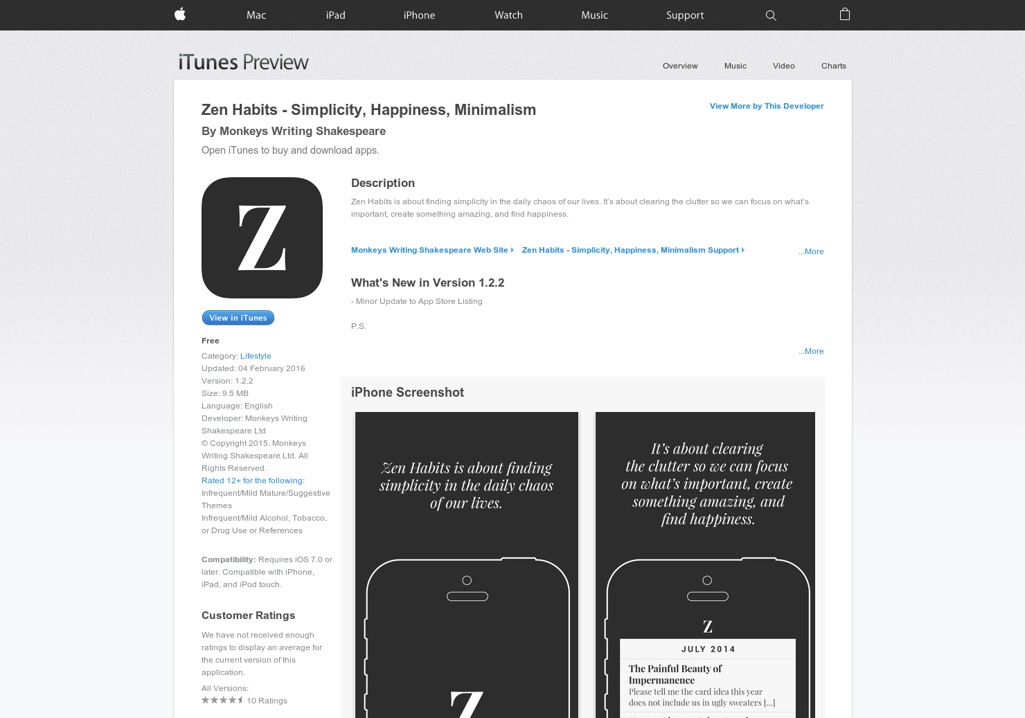 Zen Habits App gallery image