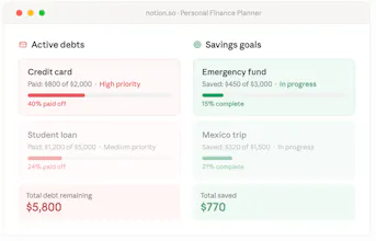 Notion Personal Finance Planner gallery image