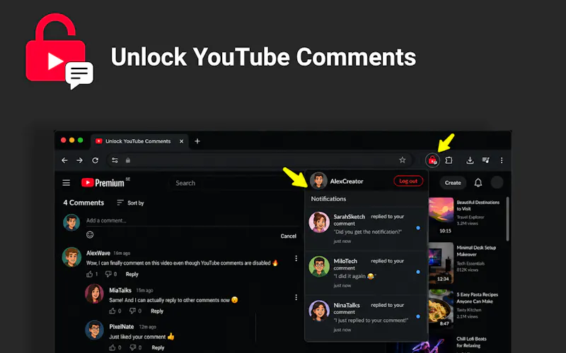 Unlock YouTube Comments screenshot 3