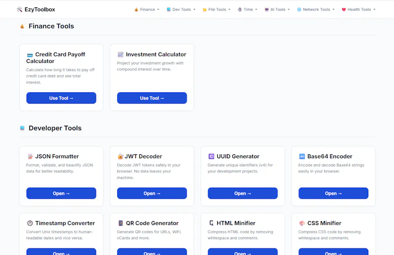 EzyToolbox screenshot 1
