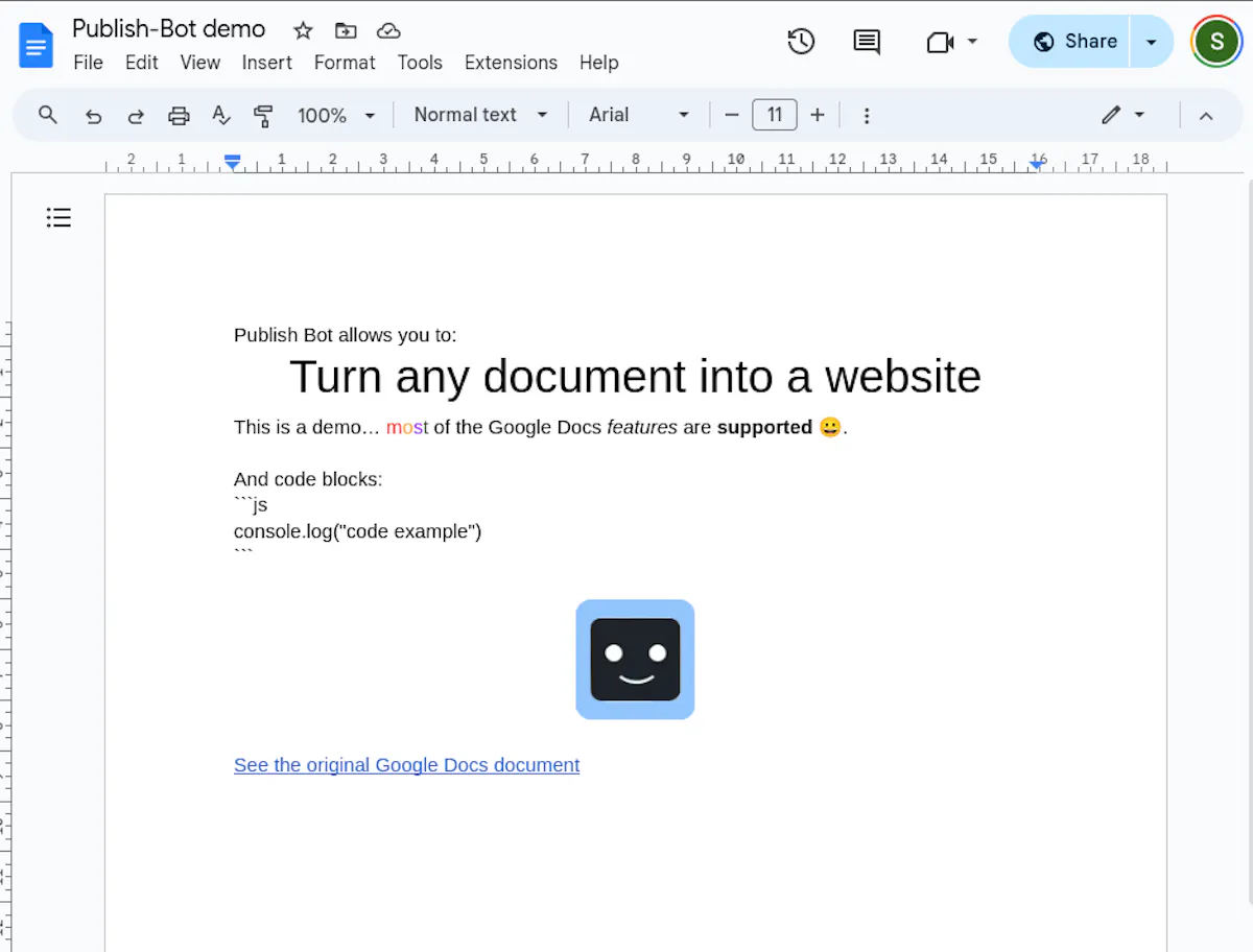Publish Bot