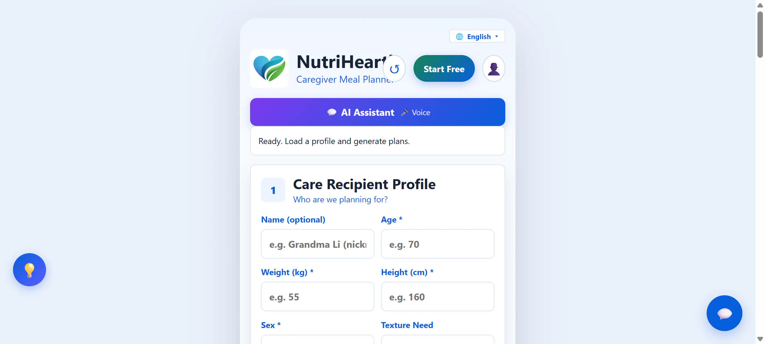 NutriHearth — Caregiver Meal Planner gallery image