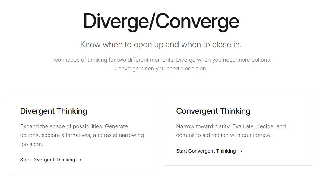 Diverge/Converge