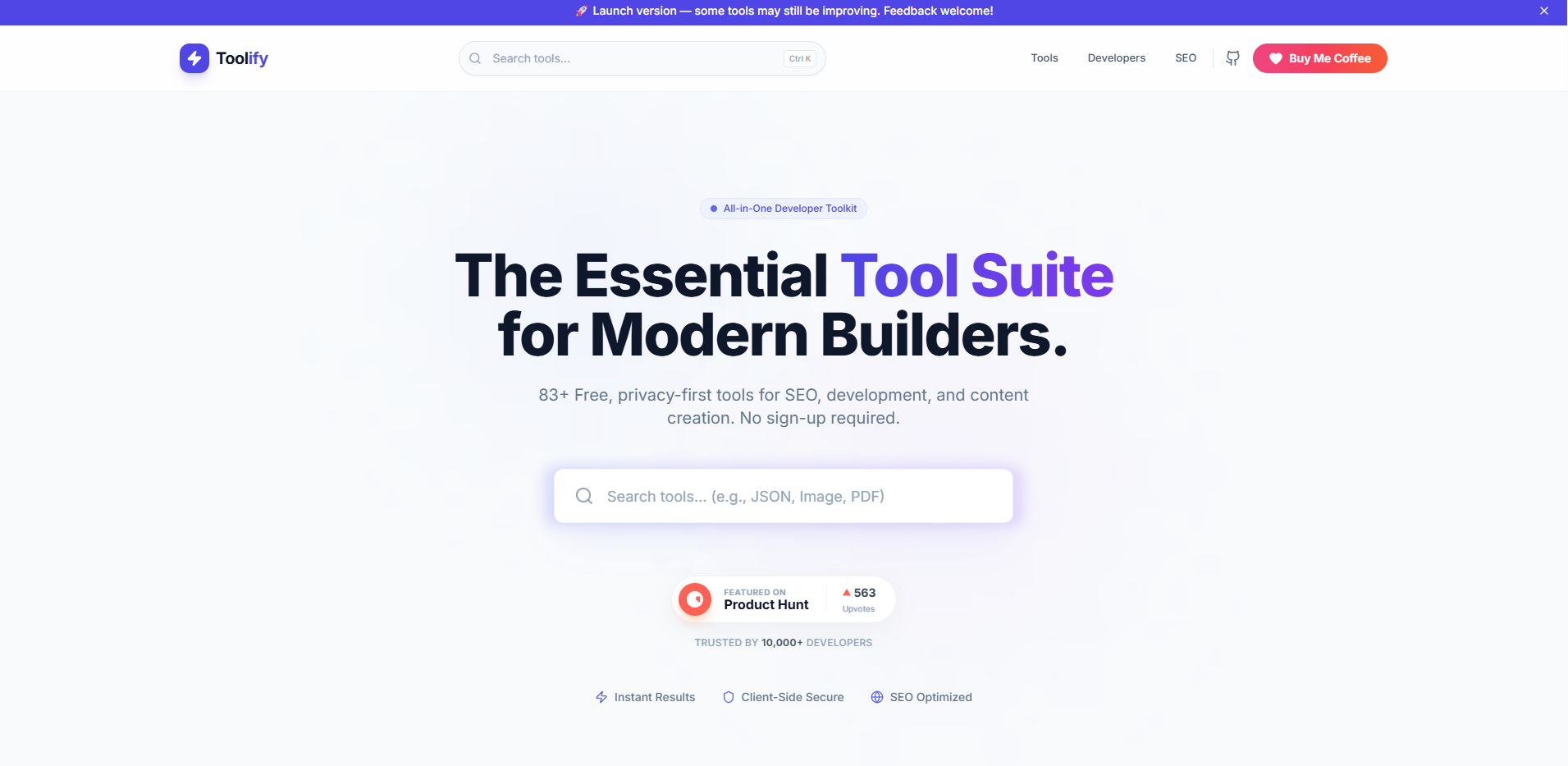 Toolify - Product Hunt launch logo and brand identity