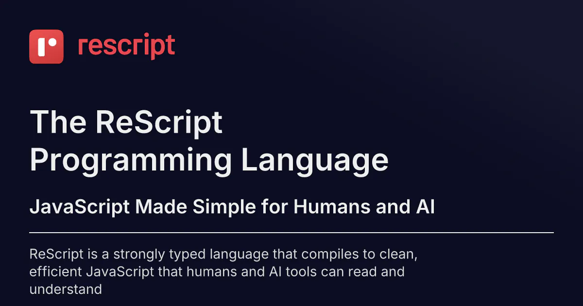 The ReScript Programming Language gallery image