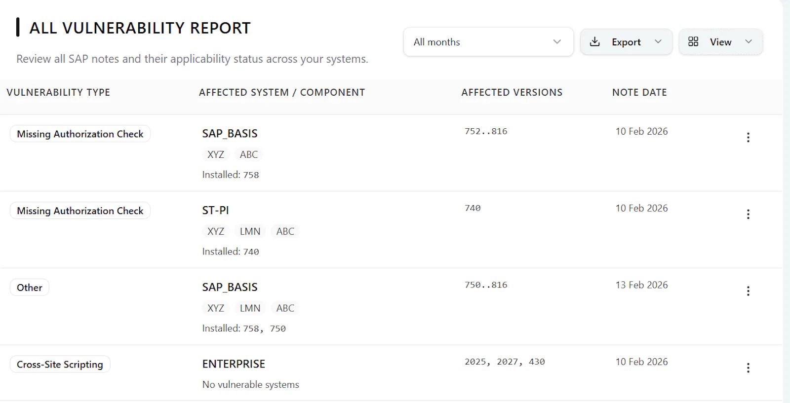 VulnMapper : SAP Vulnerability Mapping  screenshot 8