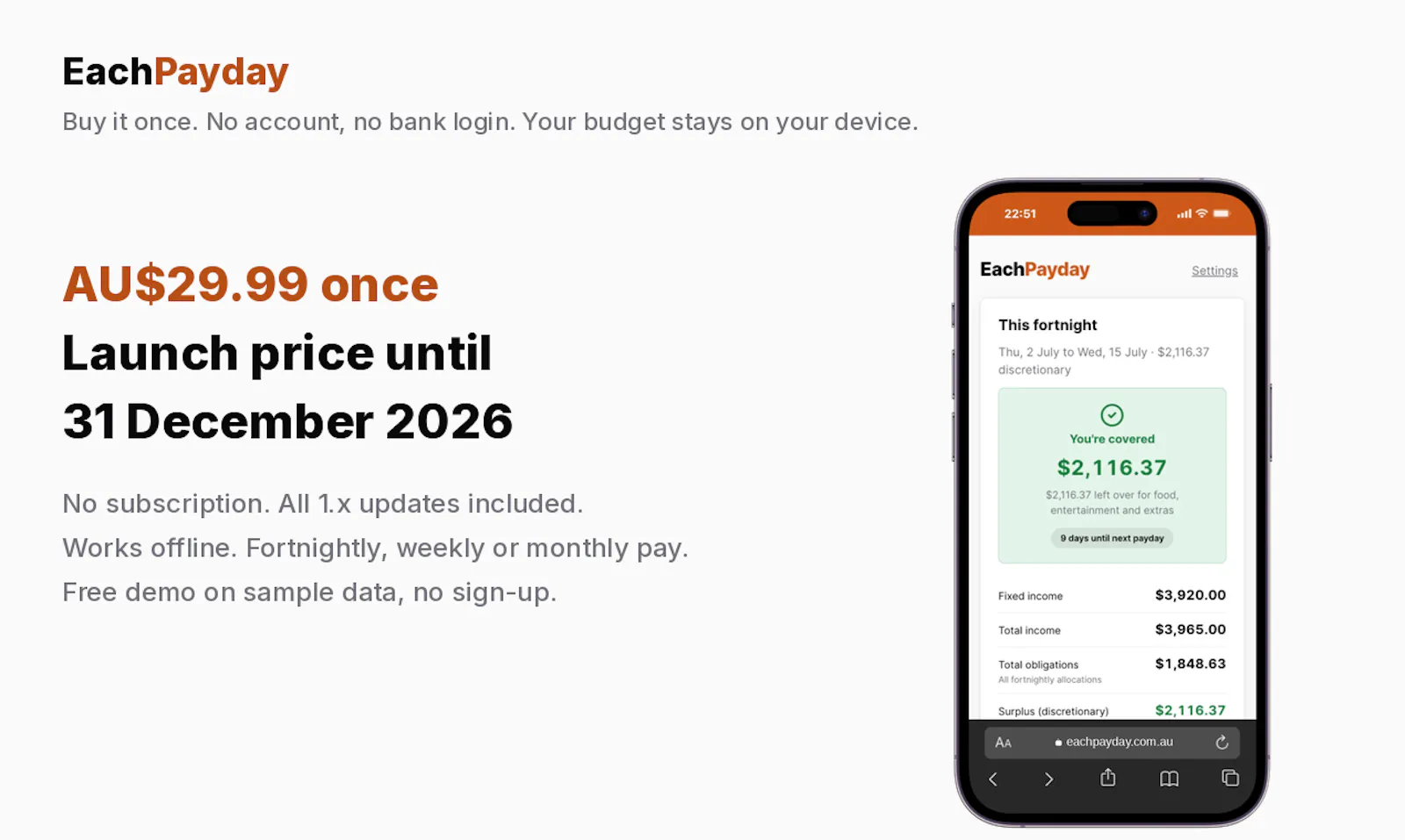 EachPayday screenshot 3