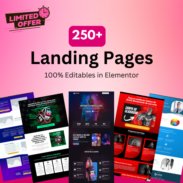 250+ Landing Pages of Elementor