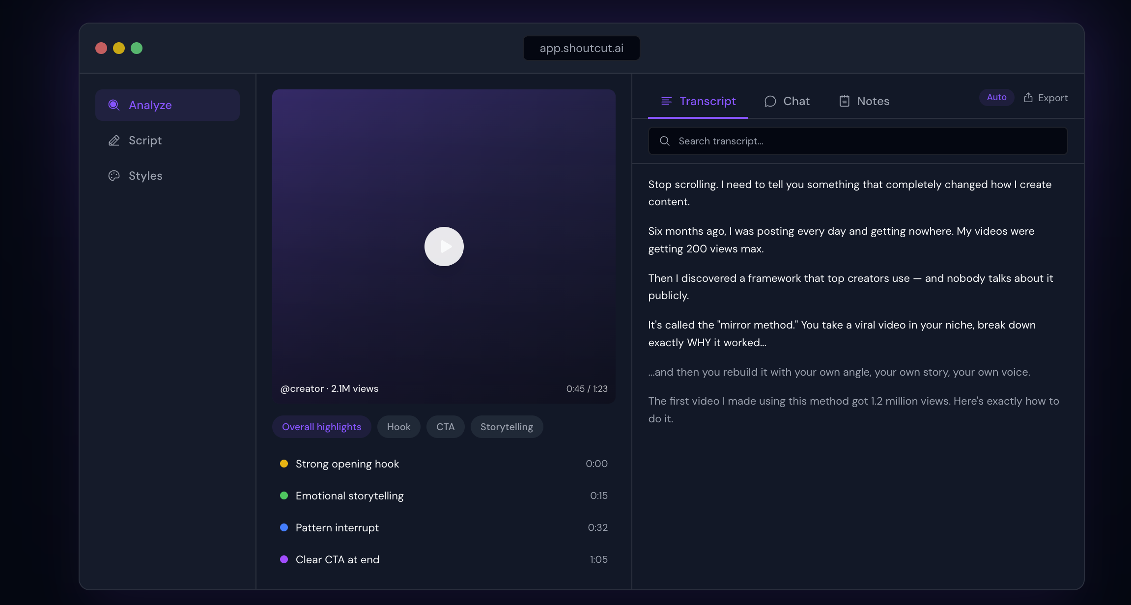 Shoutcut - Screenshot 3 showing product features and functionality