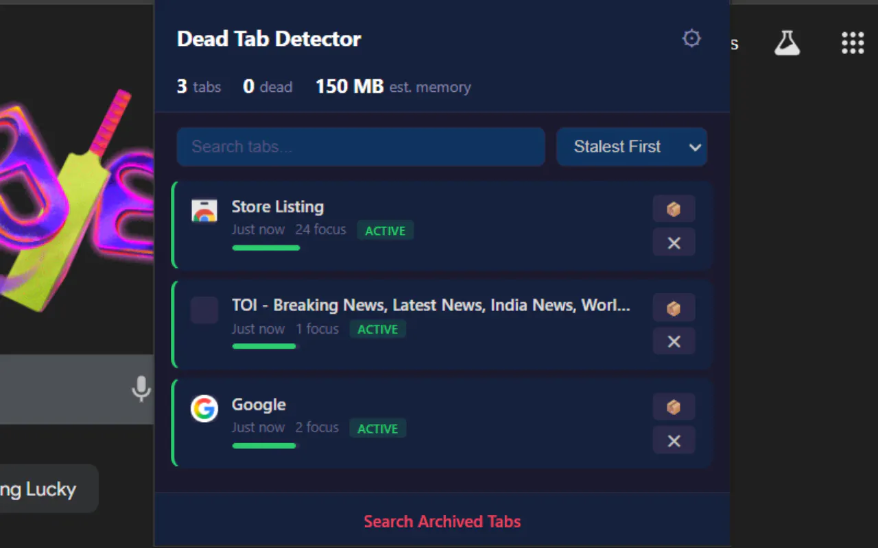 Banner del producto Dead Tab Detector