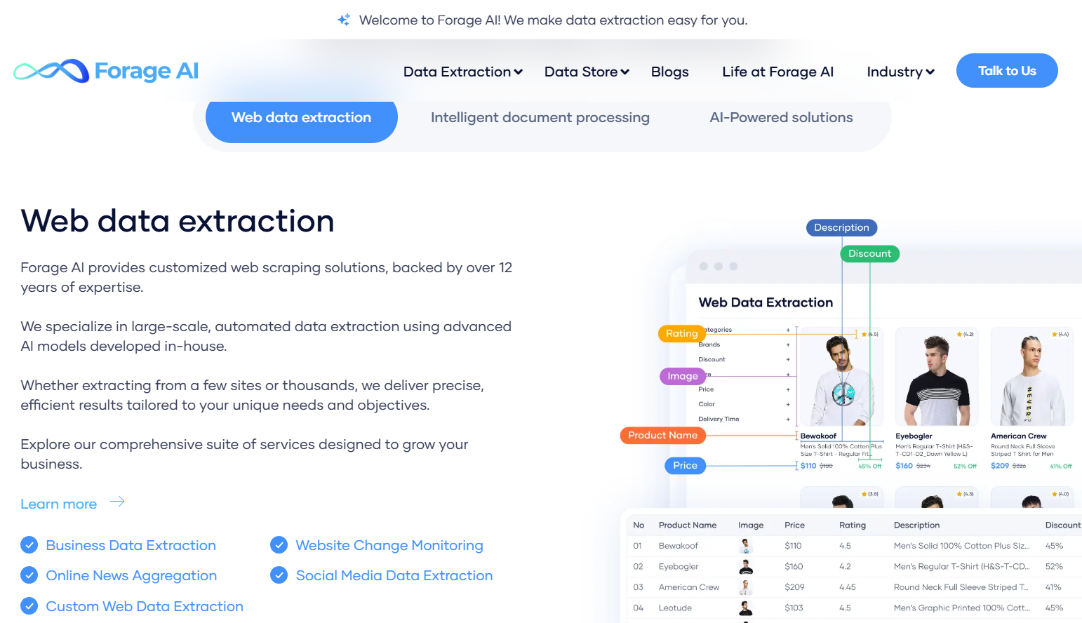 Média Forage AI - Obtenez toutes les données extraites, structurées et prêtes à l'emploi 3