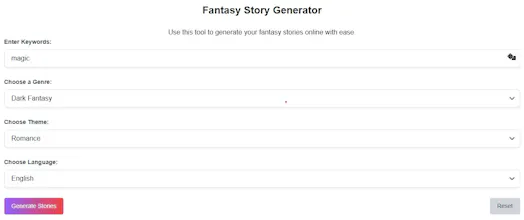 Fantasy Story Generator gallery image