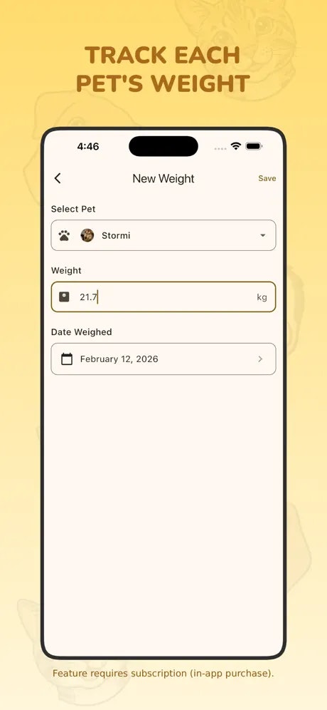 Pet Diary - Screenshot 4 showing product features and functionality