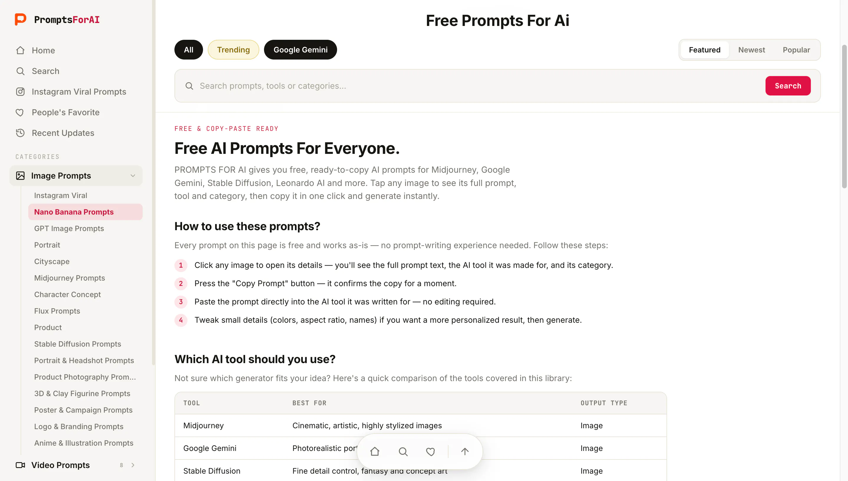 Prompts For AI gallery image