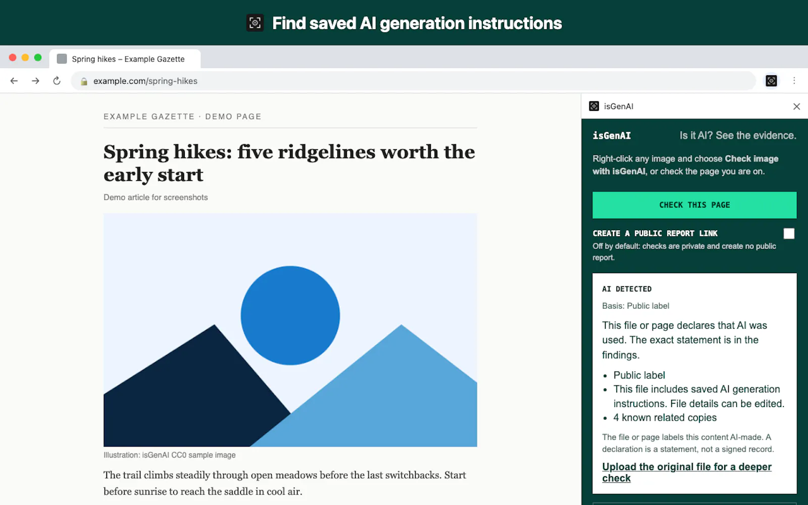 isGenAI for Chrome screenshot 3