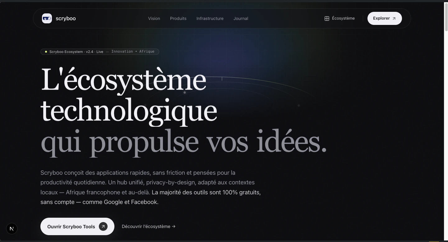 Scryboo - écosystème technologique 截图 2