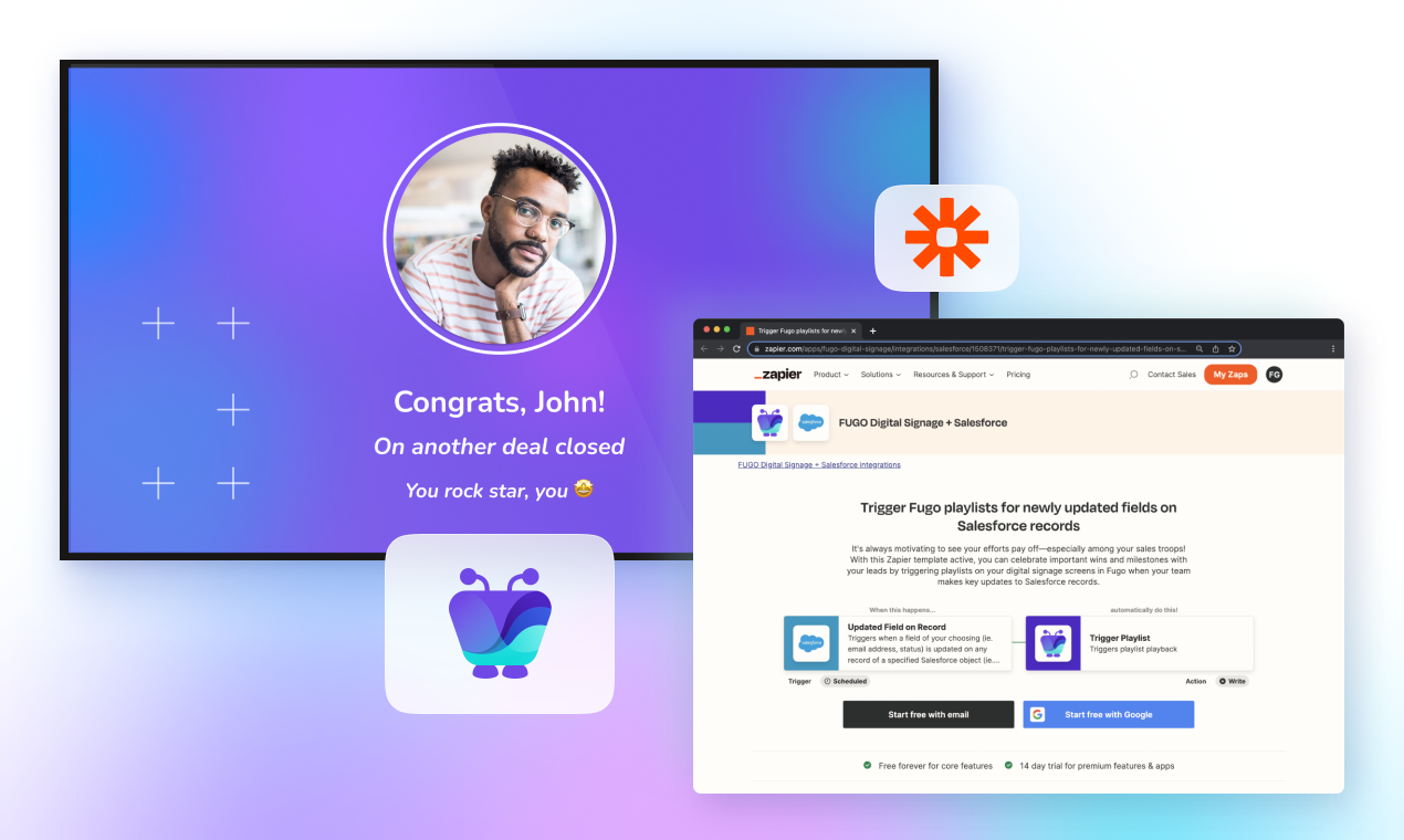FUGO ZAPIER - Sync TV schermati ai tuoi strumenti di lavoro con Fugo & Zapier media 2