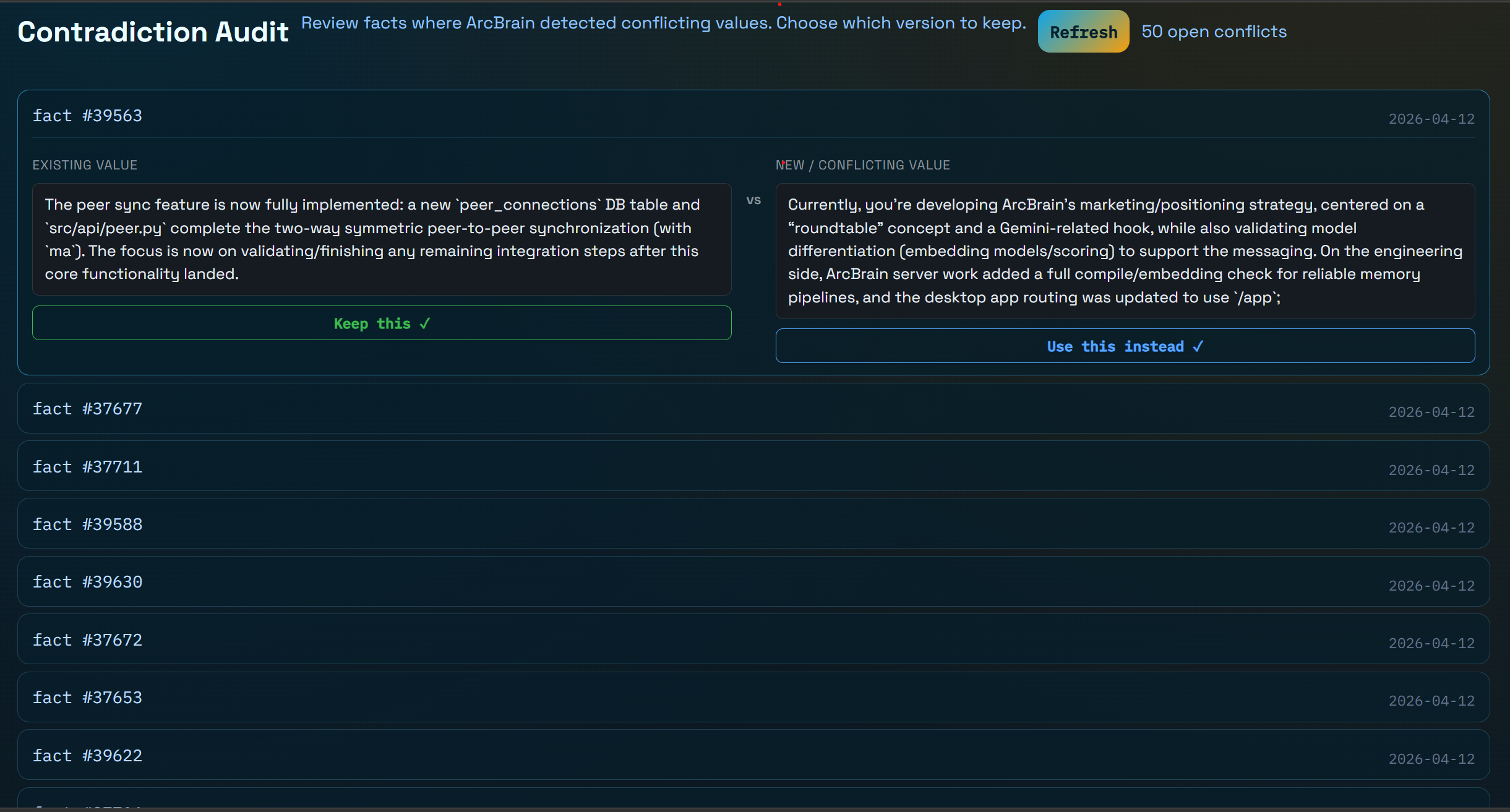 ArcBrain – Persistent AI Memory Layer gallery image