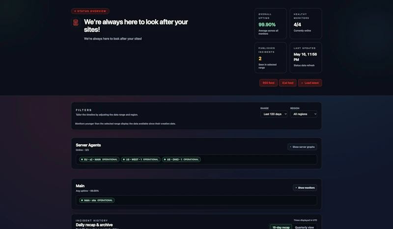 xUptimeMonitor screenshot 1
